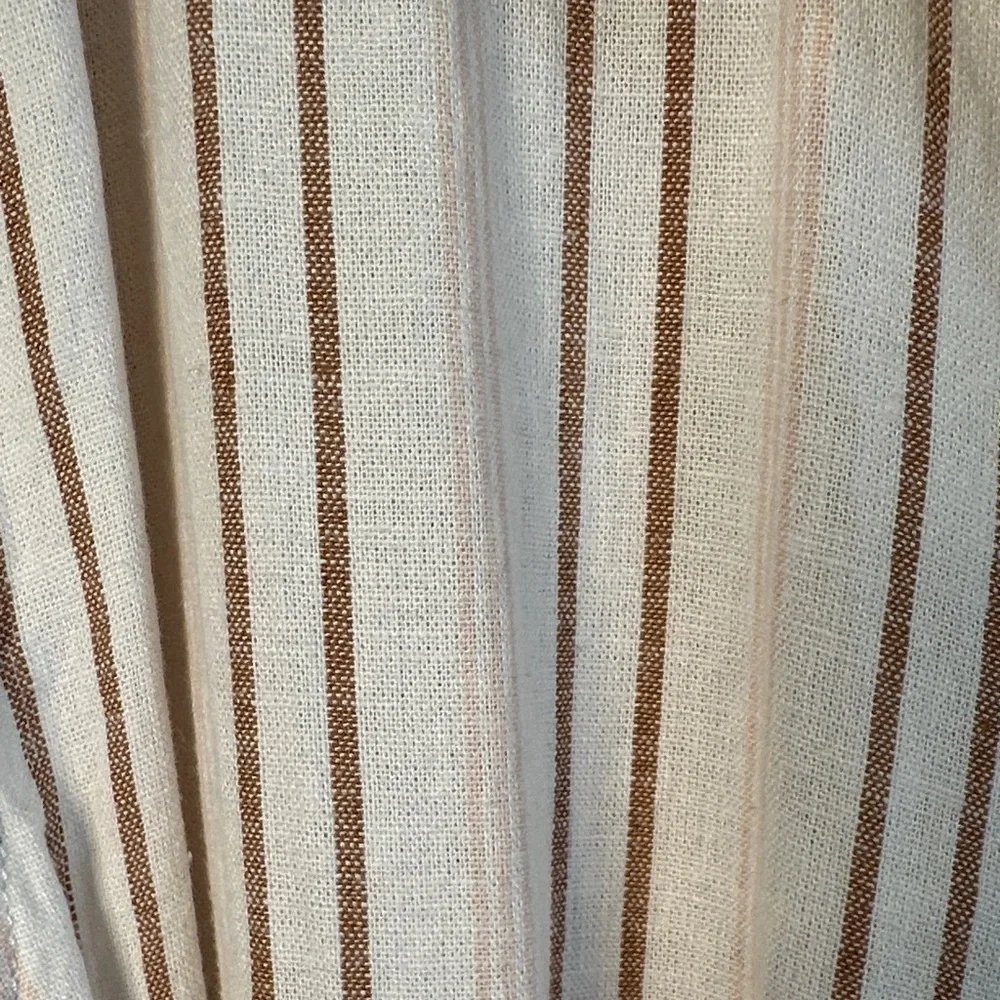 Rafaella Cream and Brown‎ Striped Jumpsuit